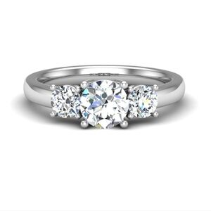 Three Stone 925 Sterling silver CZ Ring size 6.5